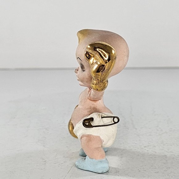 Freeman McFarlin Baby Boxing Gloves Figurine Diaper Pin *REPAIRED* - Picture 3 of 8